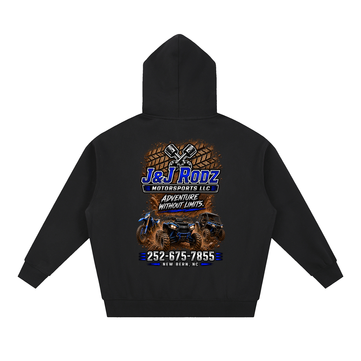 Off-Road - Zip-Up Oversized Fleece Hoodie