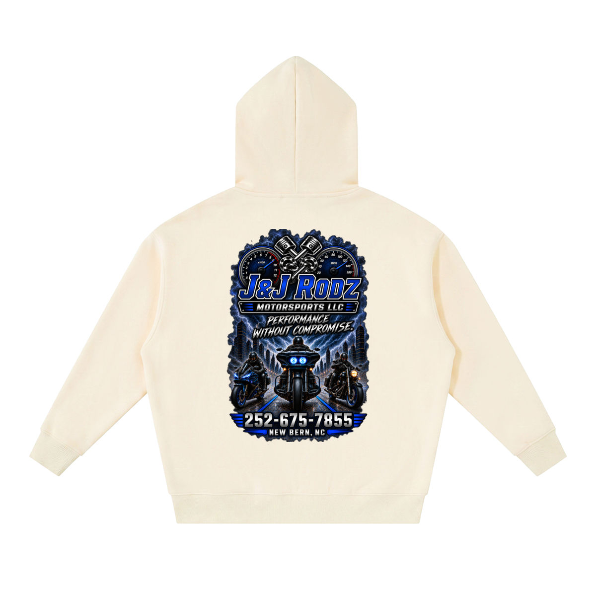 Street - Zip-Up Oversized Fleece Hoodie