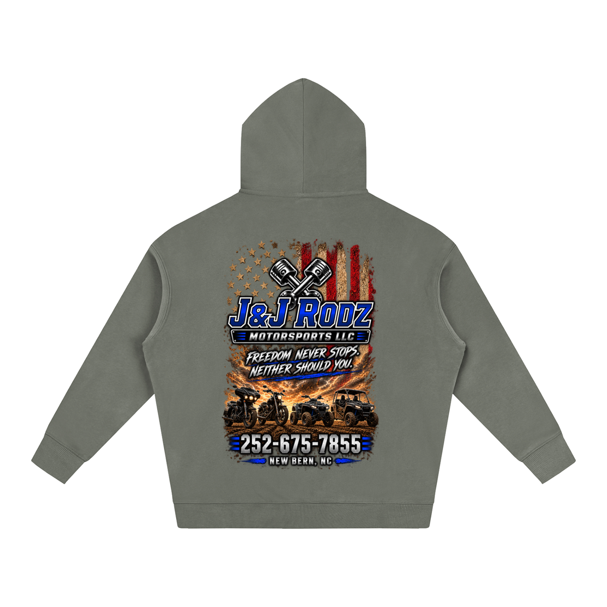 Patriotic - Oversize Fleeced Hoodie