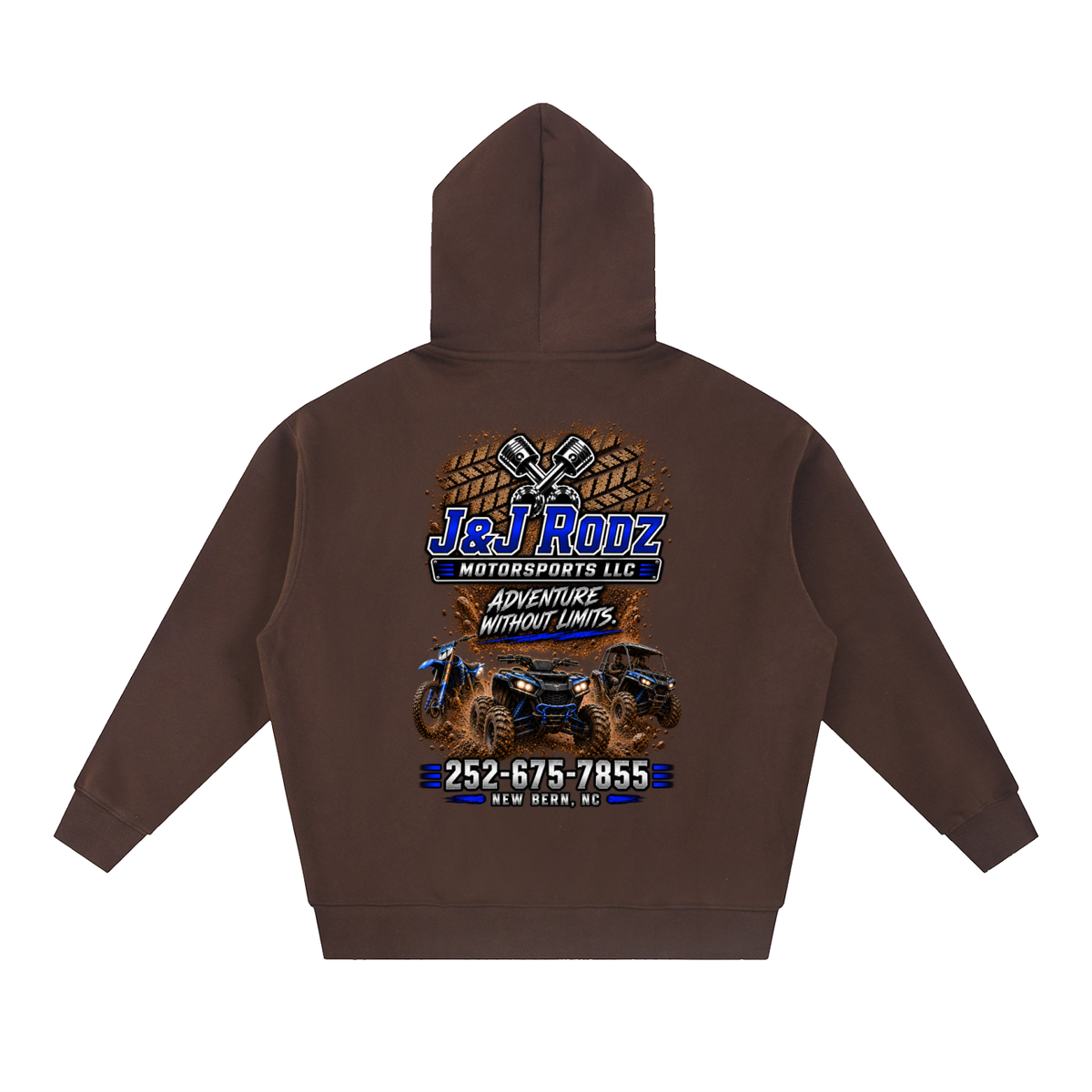 Off-Road - Zip-Up Oversized Fleece Hoodie
