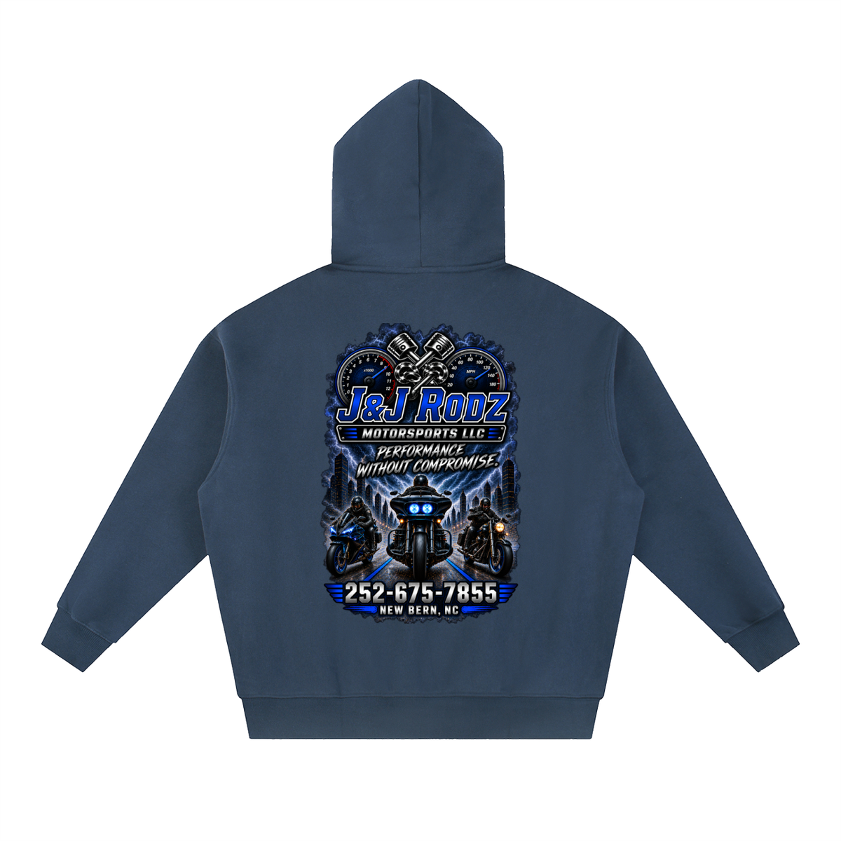 Street - Zip-Up Oversized Fleece Hoodie