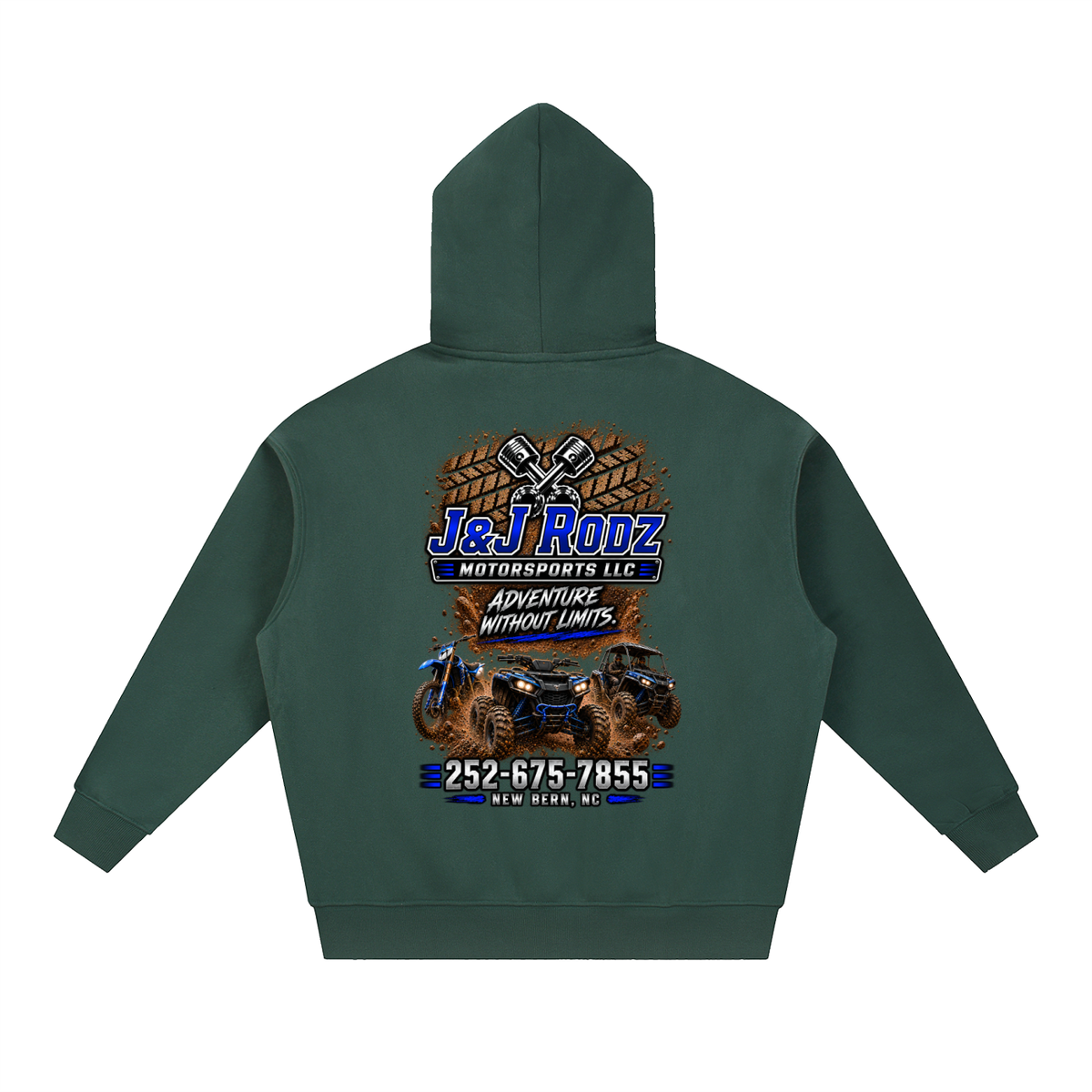 Off-Road - Zip-Up Oversized Fleece Hoodie
