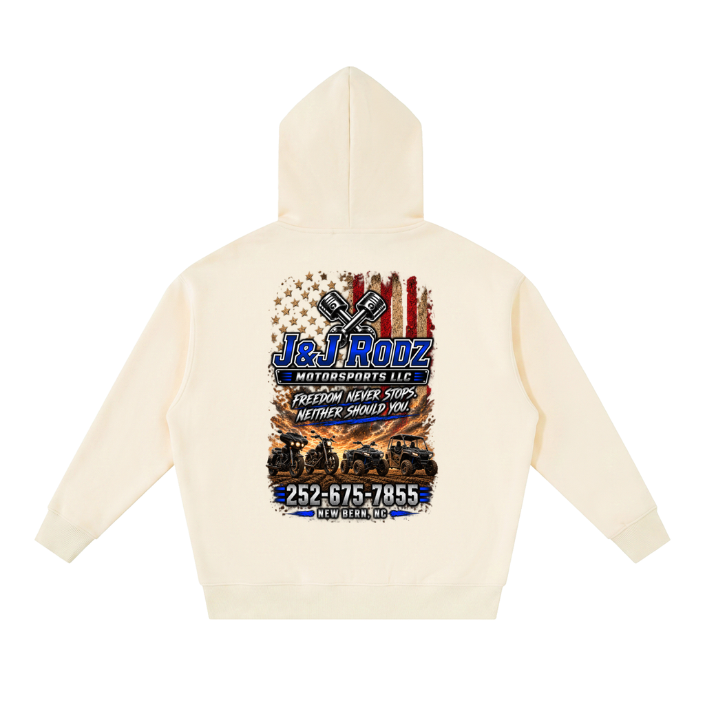 Patriotic - Zip-Up Oversized Fleece Hoodie