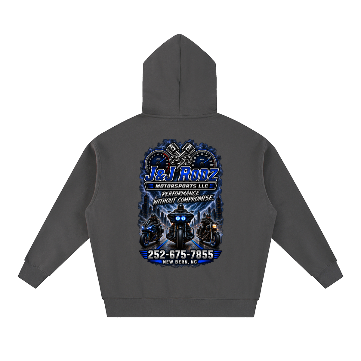 Street - Zip-Up Oversized Fleece Hoodie