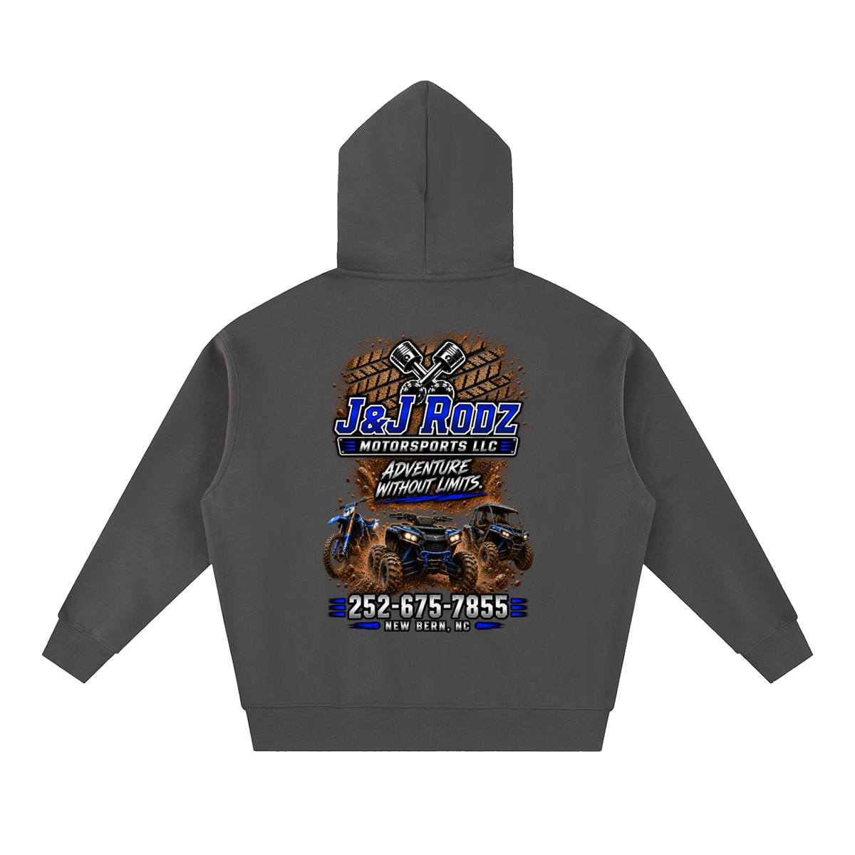 Off-Road - Zip-Up Oversized Fleece Hoodie