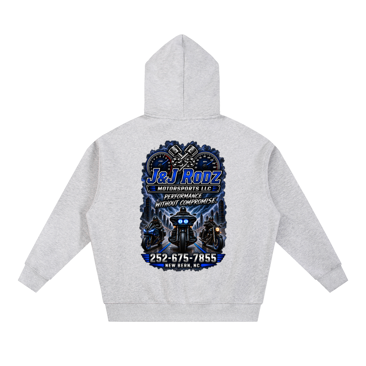Street - Zip-Up Oversized Fleece Hoodie