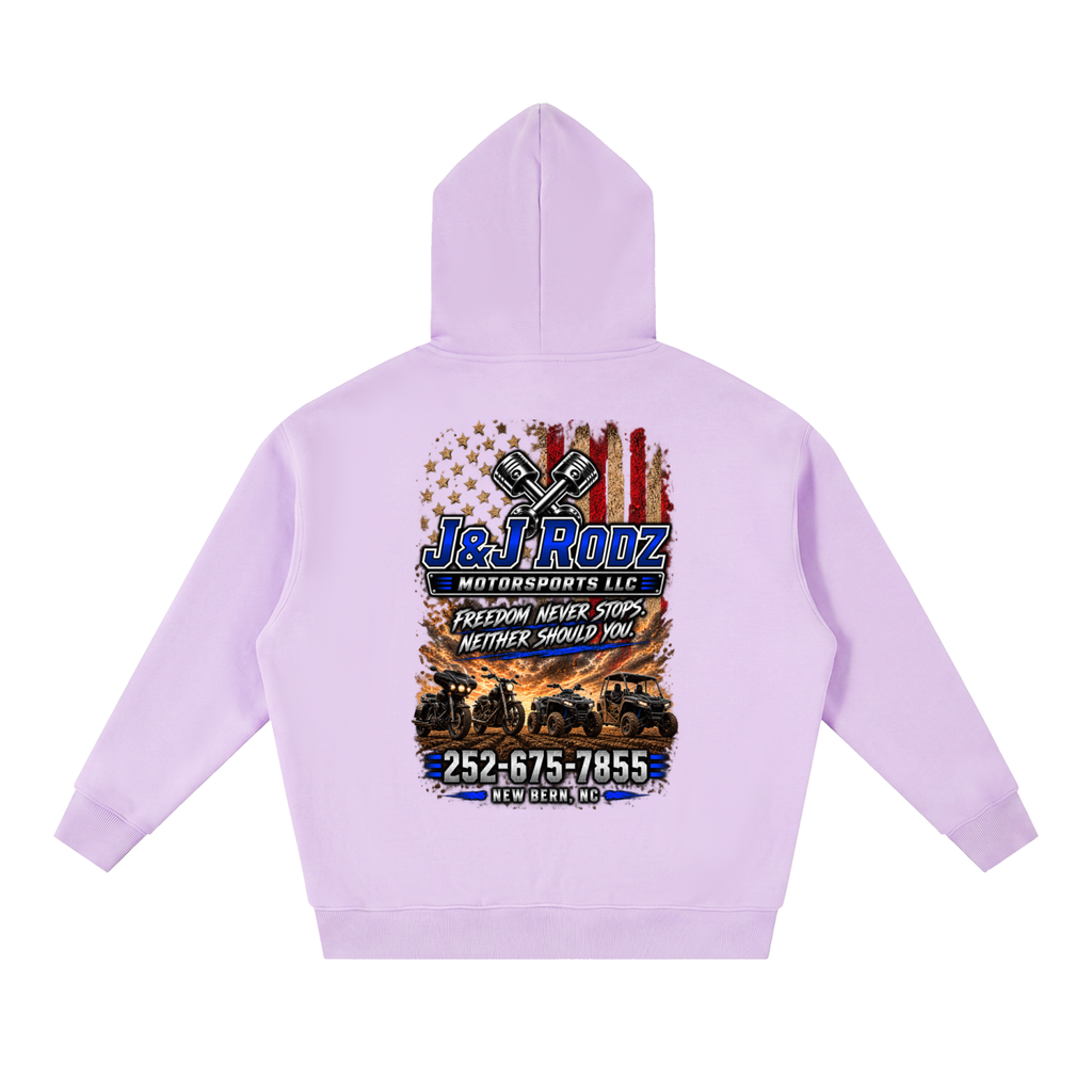 Patriotic - Zip-Up Oversized Fleece Hoodie