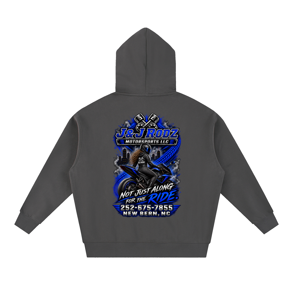 Women's - Zip-Up Oversized Fleece Hoodie